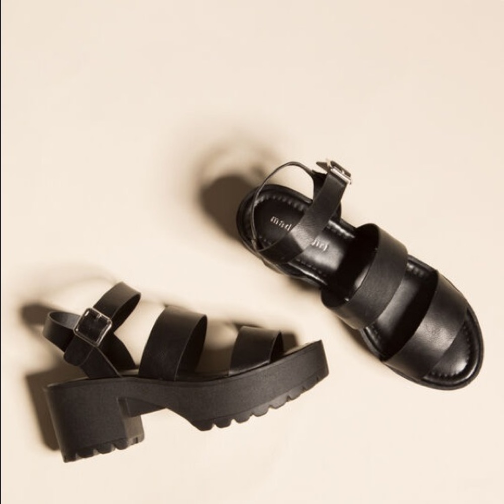 Madden girl black platform sandals